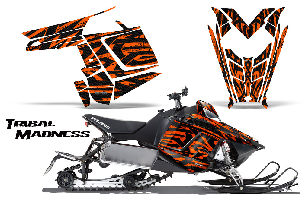 Polaris Rush Graphics Kit Tribal Madness Orange